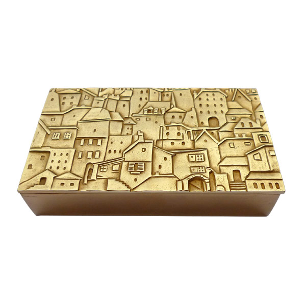 City in the Country - Guilded Bronze Box by Line Vautrin