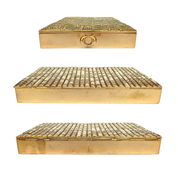 Hymn of the Pillars - Guilded Bronze Box by Line Vautrin