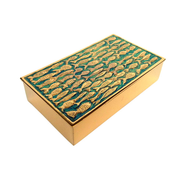 Aquarium - Guilded Bronze Box by Line Vautrin