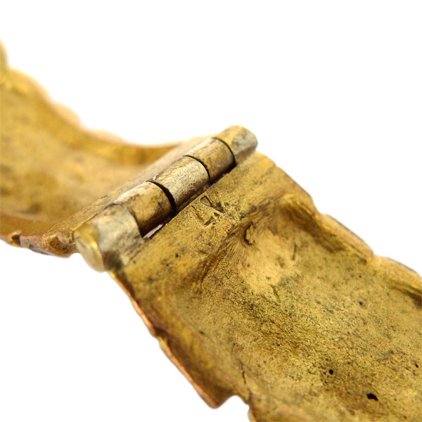 Hedgehog - Guilded and Enameled Bronze Bracelet by Line Vautrin
