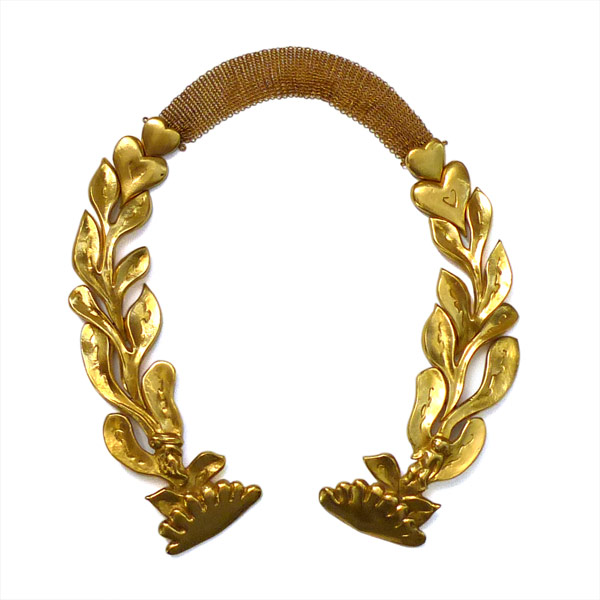 Adam and Eve - Guilded Bronze Necklace by Line Vautrin