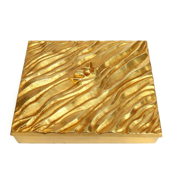 The Sea - Guilded Bronze Box by Line Vautrin