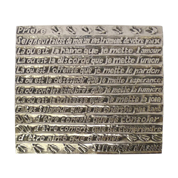 Saint Francis' Prayer - Silvered Bronze Box by Line Vautrin