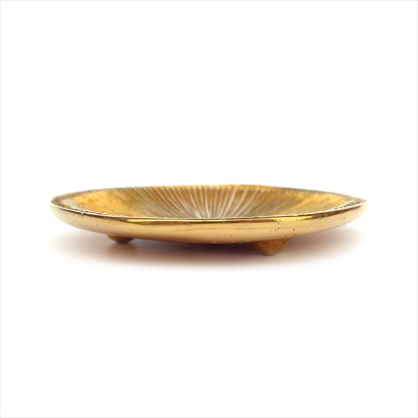 The Lion - Guilded and Enameled Bronze Ashtray by Line Vautrin