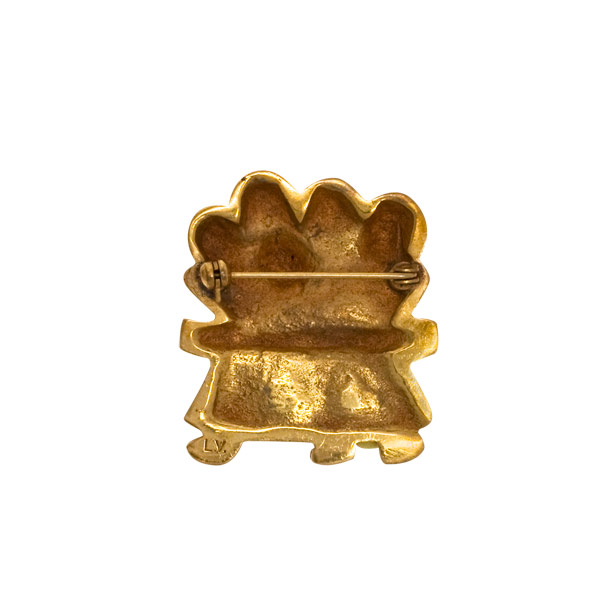 Scarcity - Guilded Bronze Brooch by Line Vautrin