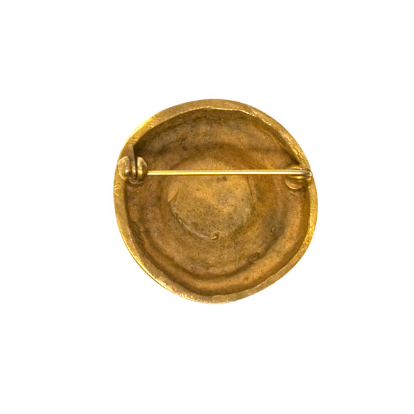 Rosebud - Guilded Bronze Brooch by Line Vautrin