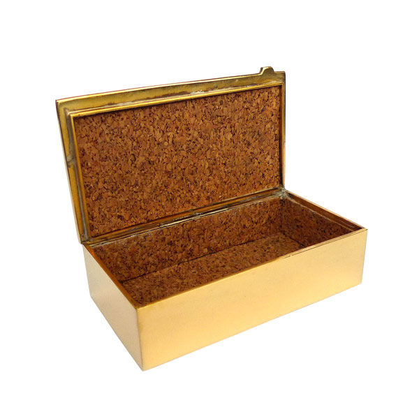 Passionately Obedient - Guilded Rebus Bronze Box by Line Vautrin
