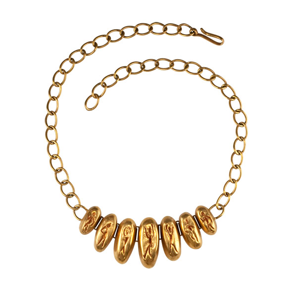 Ethnic - Guilded Bronze Necklace by Line Vautrin