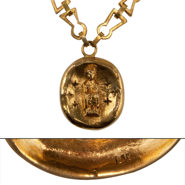 Saint Foy - Guilded Bronze Necklace by Line Vautrin
